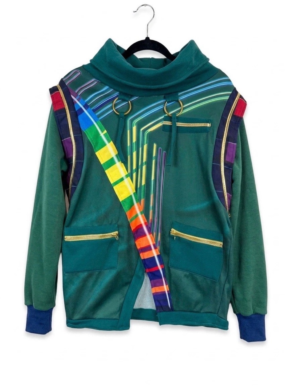 Spirit Halloween Fortnite DJ Yonder Costume Hoodie Jacket Youth/Adult Small